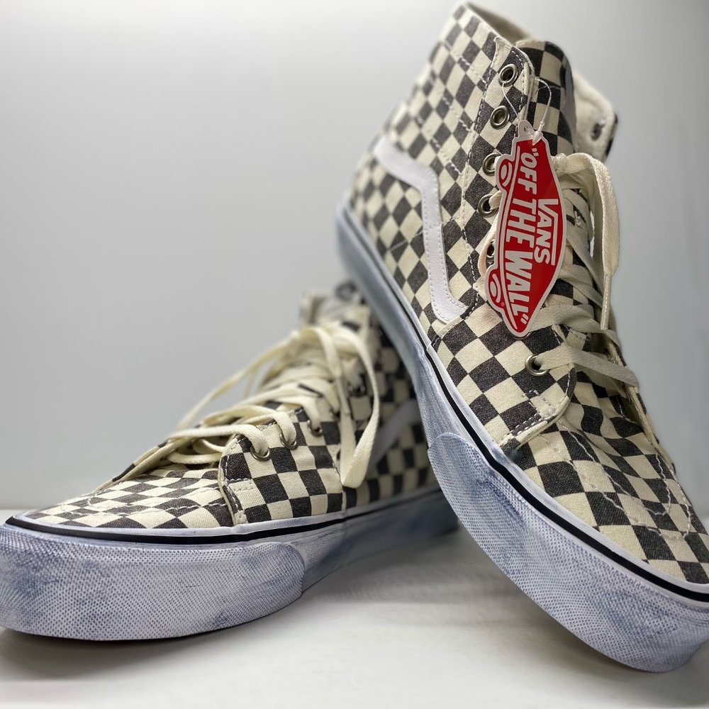 Vans Sk8-Hi Tapered Retro (Washed) Asphalt/True Wht